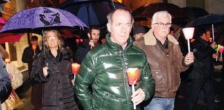 Zaia alla fiaccolata per la legalità