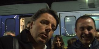 L’ARRIVO DEL TRENO DI MATTEO RENZI A TREVISO IERI SERA. NOSTRA ESCLUSIVA