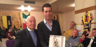 Vincenzo Nibali è Guerriero d’Argento. Il premio è stato consegnato ieri sera all’Hotel Calinferno