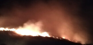 Col Visentin a fuoco nella notte, panico a Vittorio Veneto