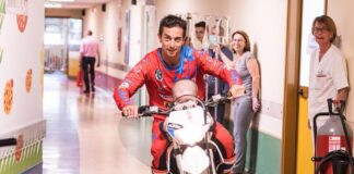 Mototerapia in ospedale con Vanni Oddera
