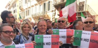 Tanti trevigiani alla manifestazione romana di Fratelli d’Italia con Lega e Toti