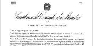 Coronavirus, il decreto definitivo