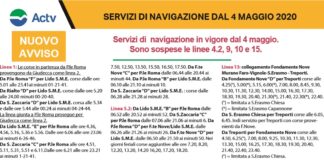 Tutti i nuovi orari AVM/ACTV in vigore dal 4 maggio Nuovi orari AVM/ACTV dal 4 maggio