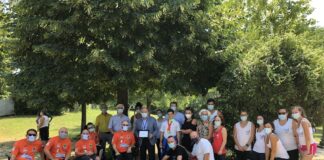 Il Direttore dell’Ulss 3 Dal Ben premiato dagli atleti con disabilità della Polisportiva Terraglio Incontro Dal Ben e atleti Polisportiva Terraglio