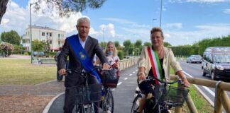 Cavallino-Treporti, inaugurata la nuova ciclabile in via Fausta