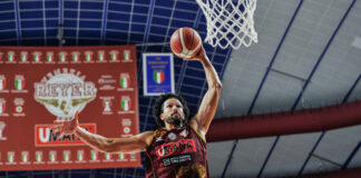 Umana Reyer Venezia-Dolomiti Energia Trentino 78-75 Un’azione di Reyer-Trento