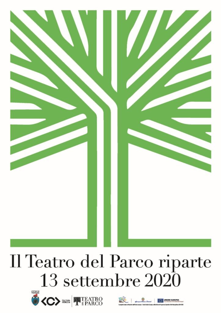 La locandina che annuncia la riapertura del Teatro del Parco della Bissuola
