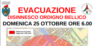 Bomba day: l’ordinanza del sindaco a tutela dell’incolumità pubblica Annuncio evacuazione per disinnesco ordigno bellico a Mestre