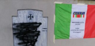 Lapide dei partigiani imbrattata a Ciano del Montello, Anpi: “Atto da condannare”