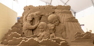 Opere d’arte di sabbia per promuovere Jesolo all’estero Una scultura di sabbia realizzata in occasione dell'edizione 2019 di Jesolo Sand Nativity
