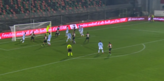 Venezia FC-SPAL 0-0, Lezzerini nel finale salva il match L'azione del corner in cui Aramu colpisce il palo