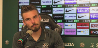 Venezia FC-Monza, Cremonesi: “Contento di essere tornato in campo, anche se il risultato della gara non è stato positivo” Michele Cremonesi nel corso di una conferenza stampa