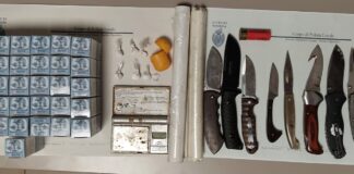 Sorpreso con armi e droga la notte di Capodanno, la Polizia locale arresta un 35enne di Chirignago Le armi e la droga sequestrate