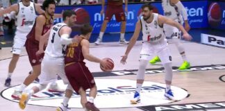 Coppa Italia, la Reyer spazza la Virtus e vola in semifinale Un’azione di Virtus-Reyer