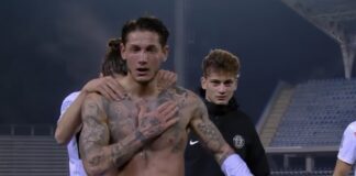 Empoli-Venezia FC, Mazzocchi: “Dedico la mia rete a Gennaro, un mio amico che non c’è più” Mazzocchi esulta dopo il goal dedicandolo all’amico Gennaro