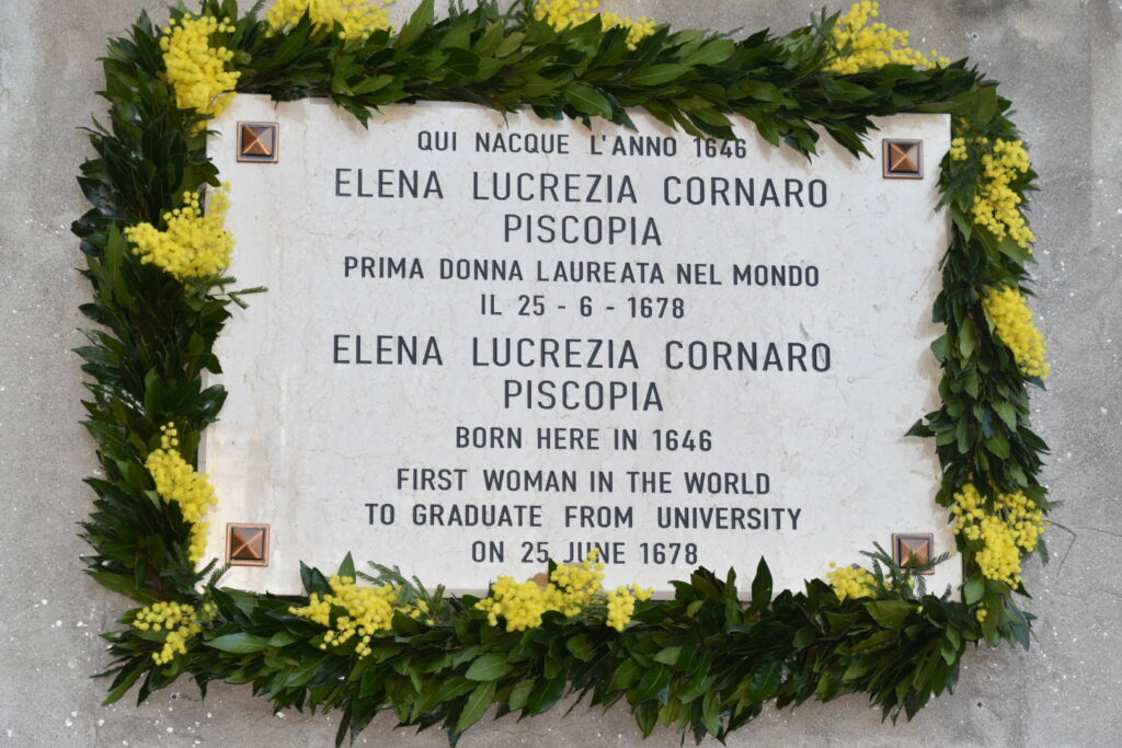 La Targa in onore di Elena Cornaro