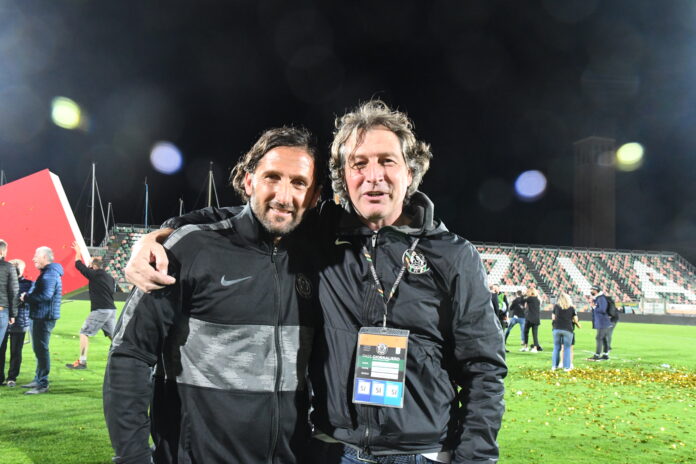 VENEZIA 28/05/21 - Calcio serie B Venezia, finale di ritorno Playoff, Venezia-Cittadella 1-1. premiazione vincitore finale. Paolo Poggi e Mattia Collauto. ©Andrea Pattaro/Vision