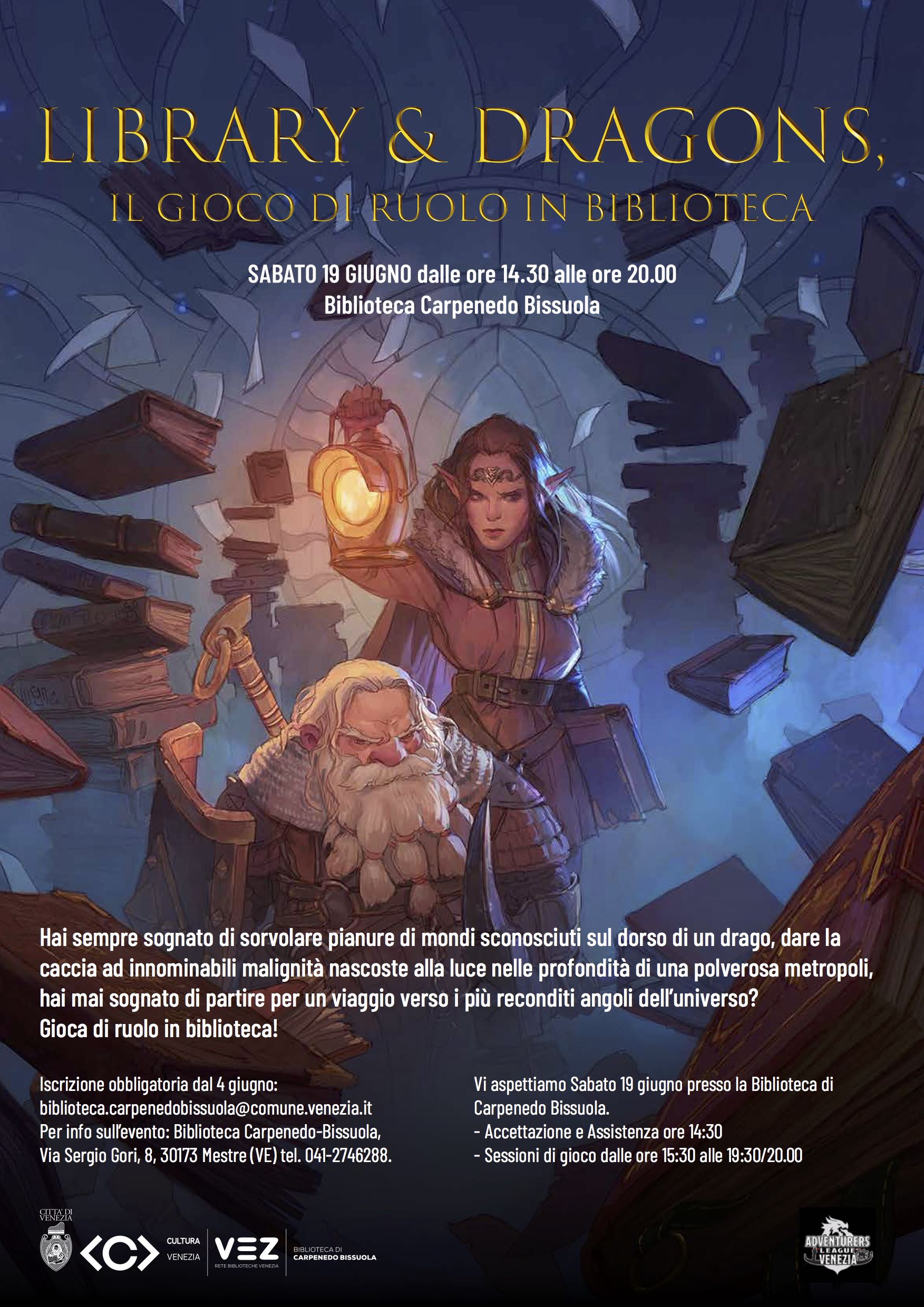 Sabato 19 giugno Library & Dragons, il gioco di Ruolo in Biblioteca  Carpenedo Bissuola - Notizie Plus