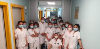 Chiude il reparto covid a Villa Salus Villa Salus - il personale del reparto COVID