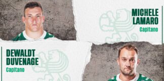 Duvenage e Lamaro capitani del Benetton Rugby