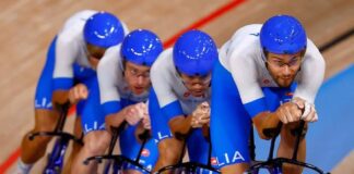 Francesco Lamon medaglia d’oro alle Olimpiadi, i complimenti del Comune di Mirano Il Quartetto Azzurro (foto: pagina Facebook del Comune di Mirano)