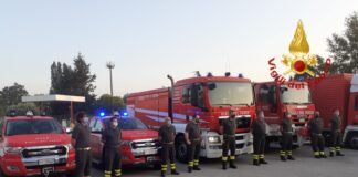 14 Vigili del Fuoco dal Veneto per la lotta agli incendi nel Sud Italia