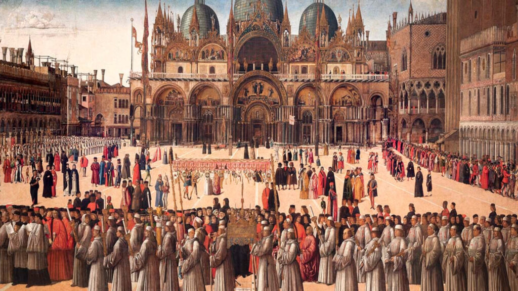 Gentile Bellini - Processione in Piazza San Marco - credits @Ca' Foscari