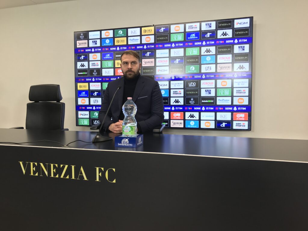 Paolo Zanetti, allenatore del Venezia FC, in sala stampa al Penzo dopo il match contro la Juventus