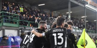 Venezia FC-Juventus, Modolo: “Questo punto è un mattoncino importante per la nostra salvezza” Marco Modolo festeggia il goal di Aramu - foto Andrea Pattaro @Vision