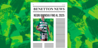 Sebastian Negri rinnova con la Benetton: sarà biancoverde fino al 2025