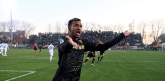 Venezia FC-Empoli, Nani: “ Nel primo tempo ci è mancata l’aggressività” Luis Nani esulta dopo il goal di Okereke - foto Andrea Pattaro @Vision