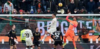 Venezia FC-Milan 0-3, marea rossonera al Penzo Un’azione di Venezia-Milan - foto Andrea Pattaro @ Vision