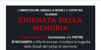 Mirano, iniziative per il Giorno della Memoria 2022