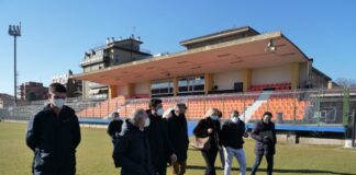 Sopralluogo del vicesindaco Tomaello e dell’assessore Zaccariotto allo stadio “Baracca” di Mestre