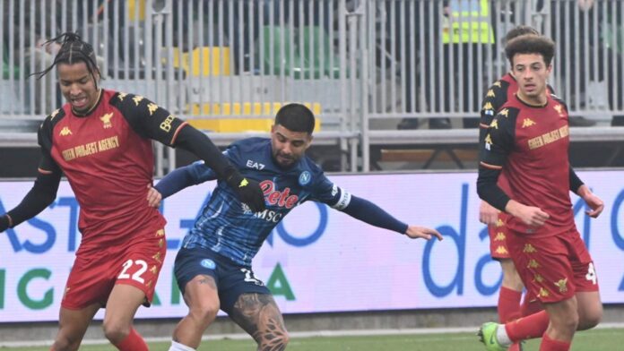 Ethan Ampadu (a destra) in Venezia FC-Napoli - foto Andrea Pattaro@Vision