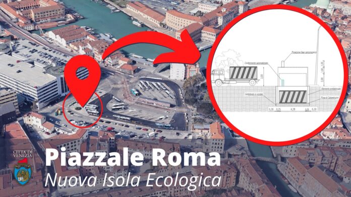 Nuova isola ecologica a Piazzale Roma