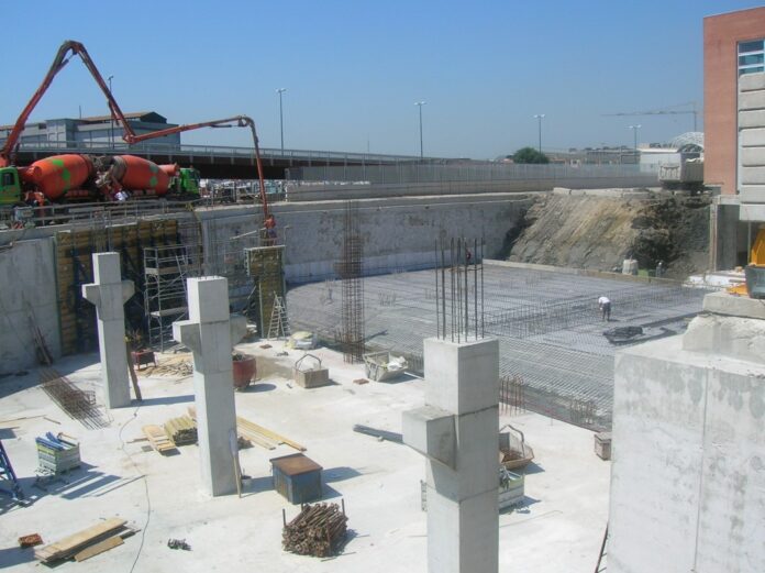 La nuova centrale dell'acquedotto al Tronchetto, in fase di realizzazione