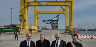 Porto Marghera, inaugurata la banchina “Liguria” alla presenza del ministro Giovannini L'inaugurazione della banchina Liguria a Marghera