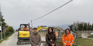 Lavori per la fognatura a Godega