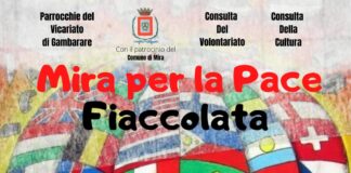 Mira, Venerdì fiaccolata per la pace Fiaccolata per la Pace a Mira, la Locandina