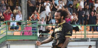 Ternana-Venezia 0-1, Busio: “Spero di continuare così” Gianluca Busio esulta dopo l'1-0 in Venezia-Parma (Foto Andrea Pattaro)