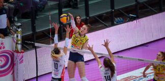 Volley, le Pantere dell’Imoco si aggiudicano il “derby del vino” contro Cuneo Cuneo-Imoco Conegliano - foto Ufficio Stampa Cuneo