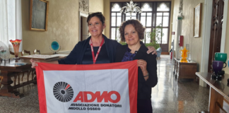 Ca’ Foscari e ADMO siglano un protocollo per sensibilizzare alla donazione del midollo osseo Da sinistra: Mara Rosolen, presidente veneta di Admo e la Rettrice di Ca' Foscari, Tiziana Lippiello