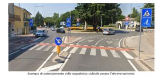 4 milioni di euro per la messa in sicurezza di 63 tra attraversamenti e collegamenti ciclopedonali Esempio di potenziamento di segnaletica ciclabile