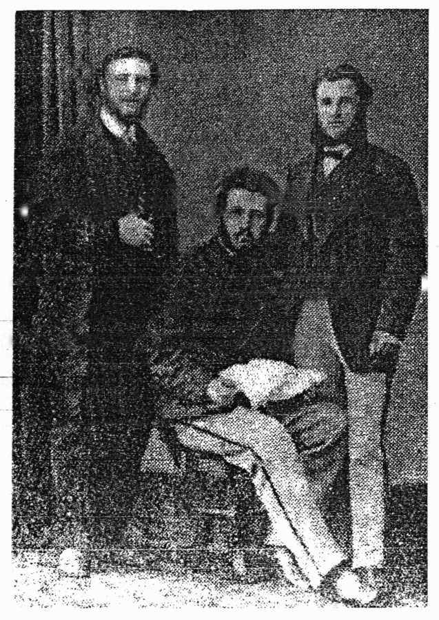 Ritratto fotografico di Domenico Pisoni, Costantino Reyer (seduto) e Pietro Gallo - foto dal sito dell'Umana Reyer Venezia