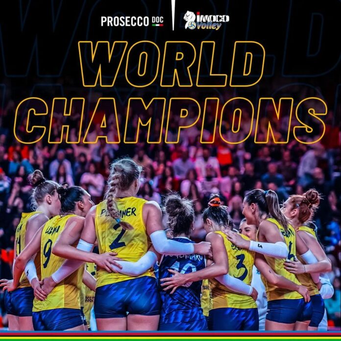 Prosecco DOC Imoco Conegliano Volley Campione del Mondo - foto pagina Facebook Imoco