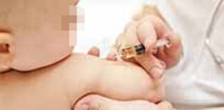 Veneto Orientale, oltre 1.000 bambini con l’influenza Vaccinazione ad un bambino, foto di repertorio