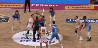 Pesaro-Treviso 101-72 Carpegna Prosciutto Pesaro - Nutribullet Treviso Basket, palla a due