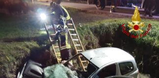 FOTONOTIZIA – Auto finisce in un fossato: ferito un 81enne L'auto finita nel fossato